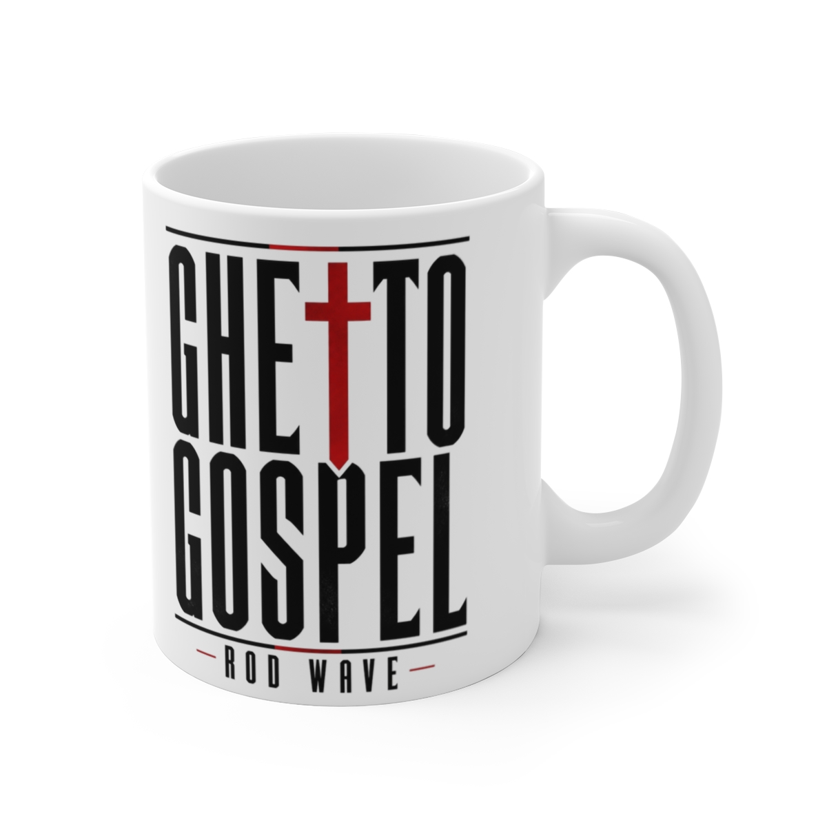 Rod Wave "Ghetto Gospel" White Mug